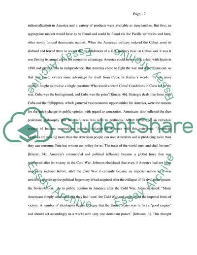 Contemporary American History: Empire, Militarism and Imperialism