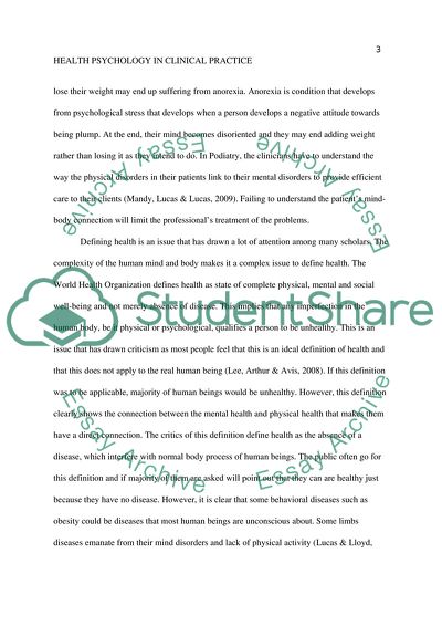 Health Psychology in Clinical Practice