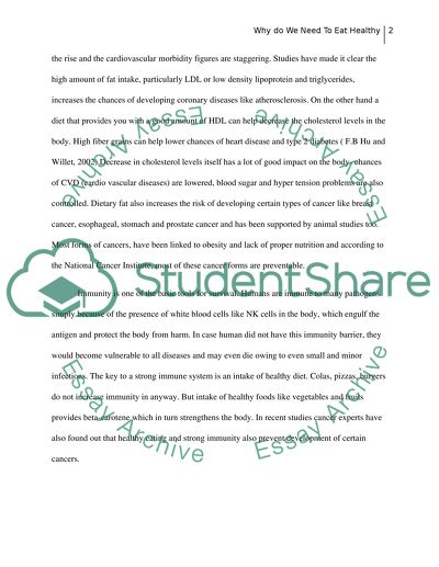 Why Do We Need To Eat Healthy