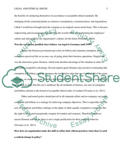 Corruption and Bribery in Siemens Global