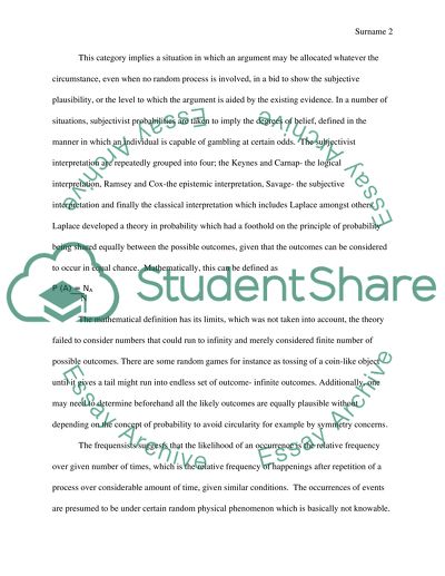 Outline and critique the subjective interpretation of probability