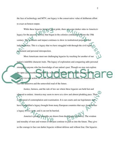 The Legacy of a Nation