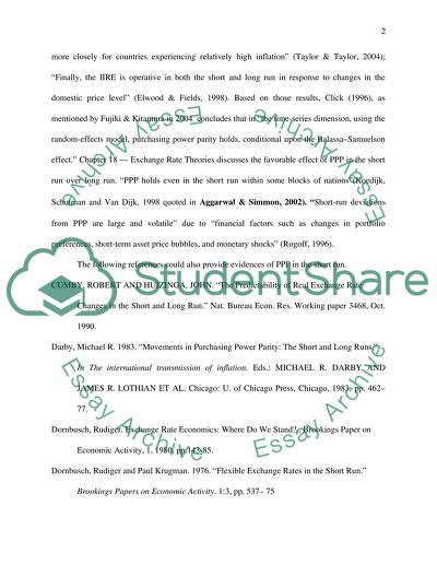 The evience suggests that PPP hold both in the short and long run