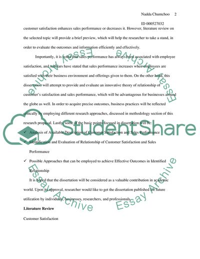 Does Customer Satisfaction Have an Effect on Sales Performance