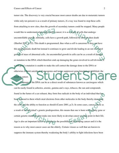 Causes and Effects of Cancer