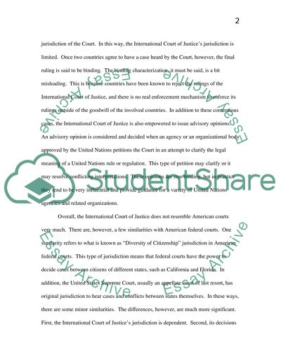 essay on jurisdiction in law