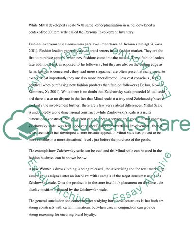 Fashion as Base in Involvement in Understanding Consumers