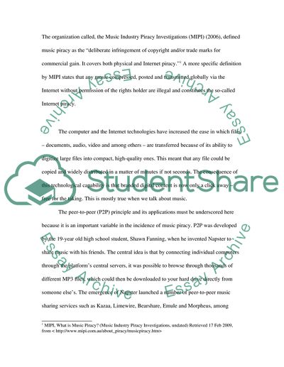 Negative affects of piracy on the music industry