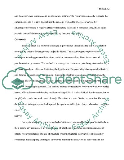 The Scientific methods psychologists use