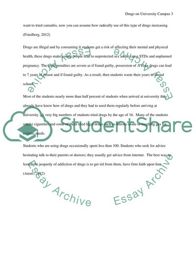 Drugs on University Campus