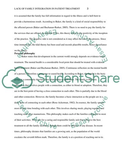 Lack of Family Integration in Patient Treatment