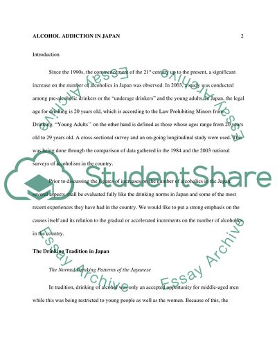 Alcohol Addiction in Japan