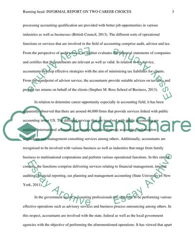 Career choice essay
