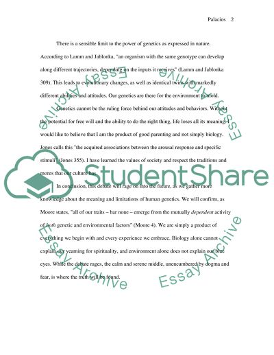 Nature versus Nurture