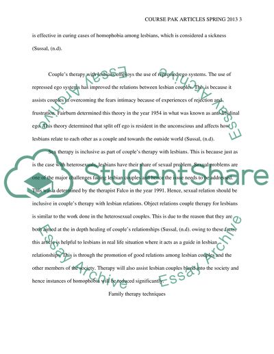 Couples Therapy with Lesbians