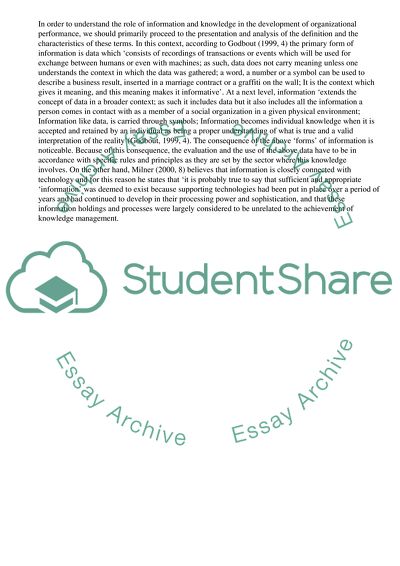 Information & Knowledge Dynamics in Organisations