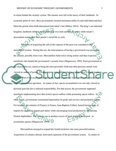 History of Economic Thought