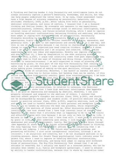 A Thinking and Feeling Leader