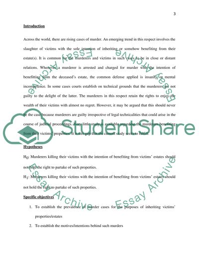 The reason for the murder