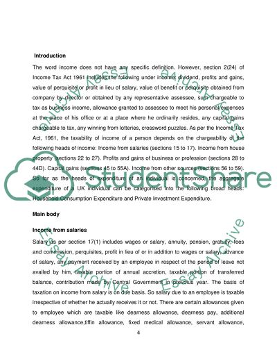 Different levels of income and expenditure