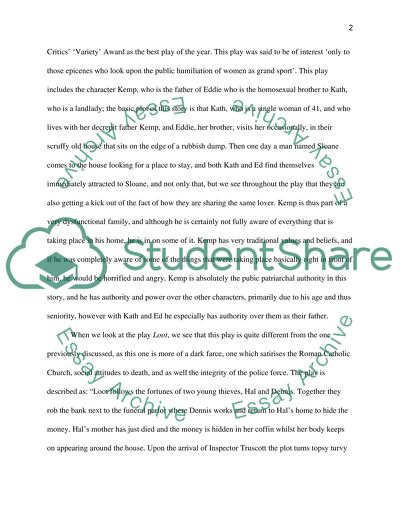 Public Patriarchal Authority in Joe Ortons Plays