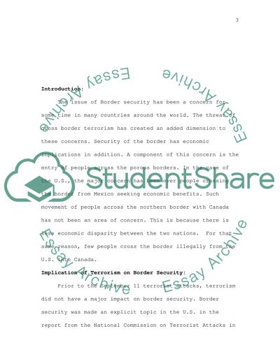 Economics of Border Security