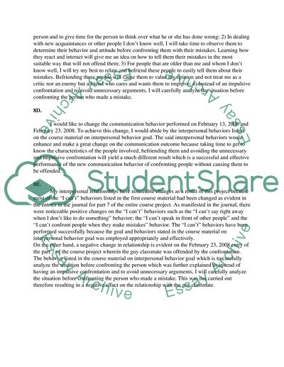 Communication Behaviors and Interpersonal Communication