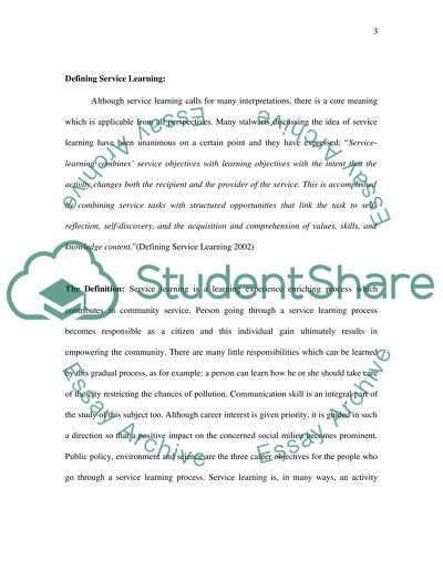 What Is the Role of the Community in Service Learning