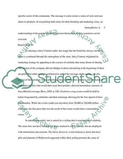 A Comparison of Atmospherics in Two Retail Outlets