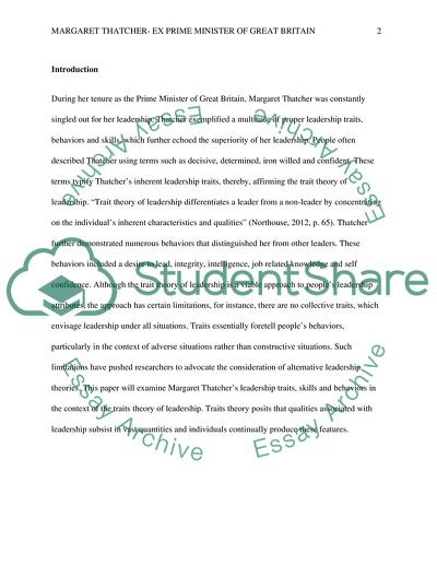 Famous Leader - Margaret Thatcher EX-Prime Minister of Great Britain