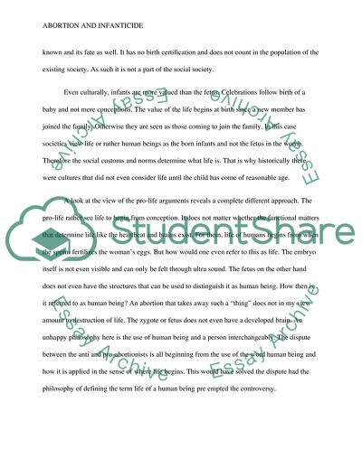 Abortion and Infanticide