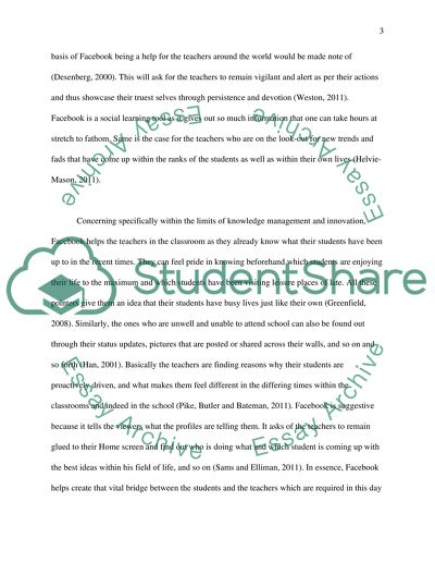 Implementation of Knowledge and Innovation within Facebook