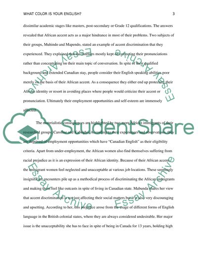 What Color Is Your English