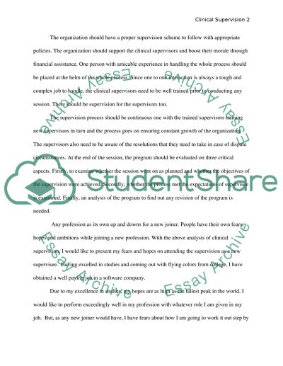 Clinical Supervision