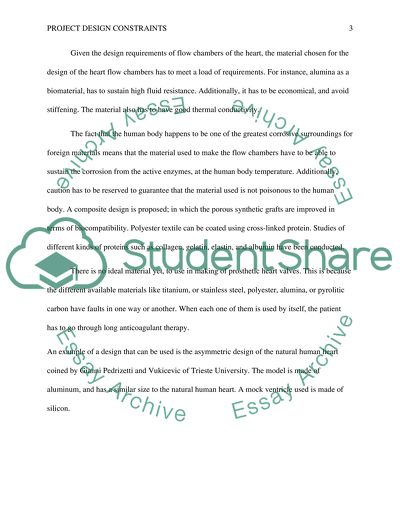 Project Design Constraints