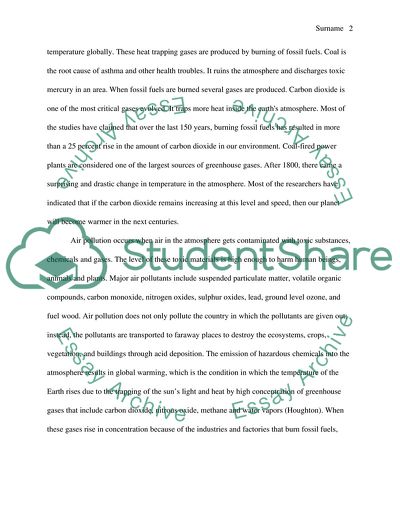 Governing Carbon, Global Warming, Air Quality Deterioration