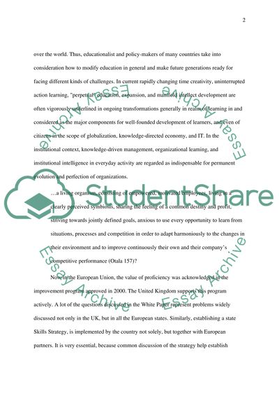 Review the Effectiveness of the UK Skills Strategy