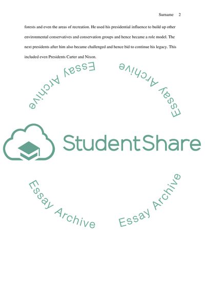 The Contribution of Theodore Roosevelt