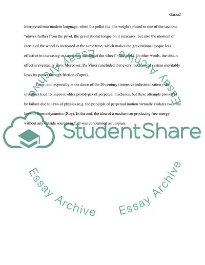 Leonardo Da Vinci Perpetual Machine