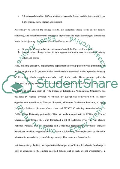 Leadership Styles in Schools