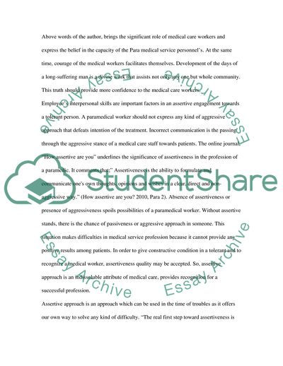 The Profession of Paramedic