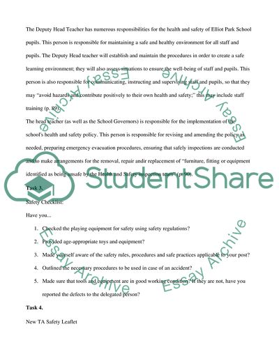 Three Government Policies Regarding the Health and Safety of Pupils