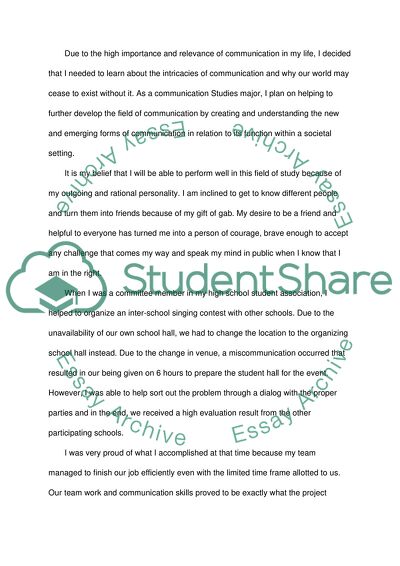 Aletter of Intent for Transferring to UC