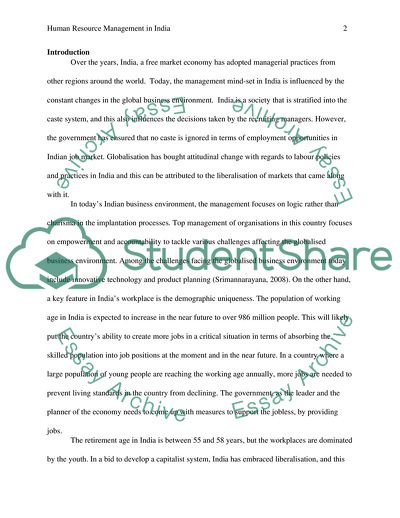 Human Resource Management in India