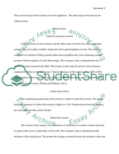 Resistor Manufacture and Optimization