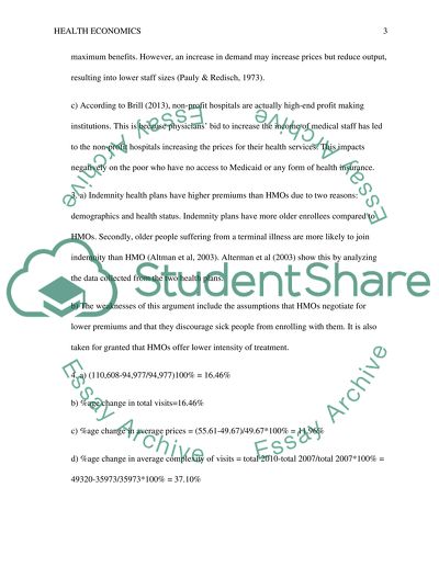 Health economics, assignment