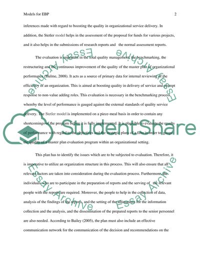 Evidence-Based Practice Stetler Model