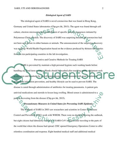 Sar and UTI and Serodiagnosis