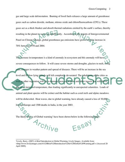 Renewable Sources of Energy in the Green Computing
