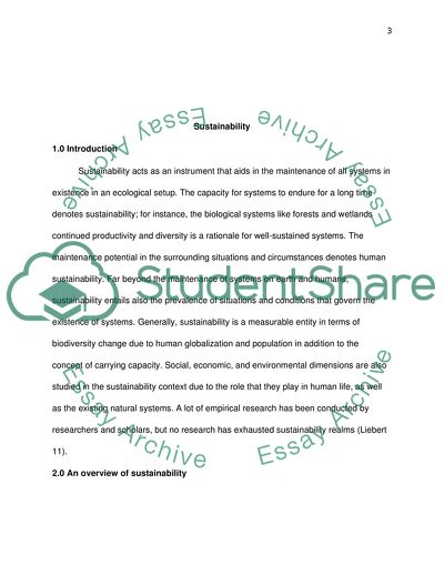 Principles and Concepts of Sustainability